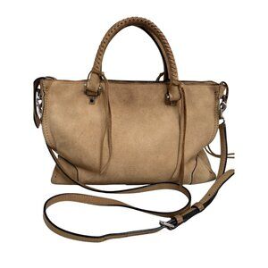 Rebecca Minkoff Tan Leather Whipstitch Satchel Shoulder Bag